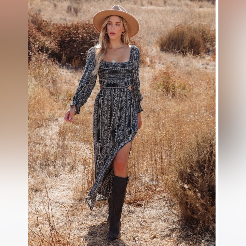 Vici Collection Desert Escape Cutout Maxi Dress